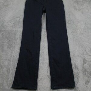 Jeans Petite Black Denim Marilyn Straight Pockets Casual